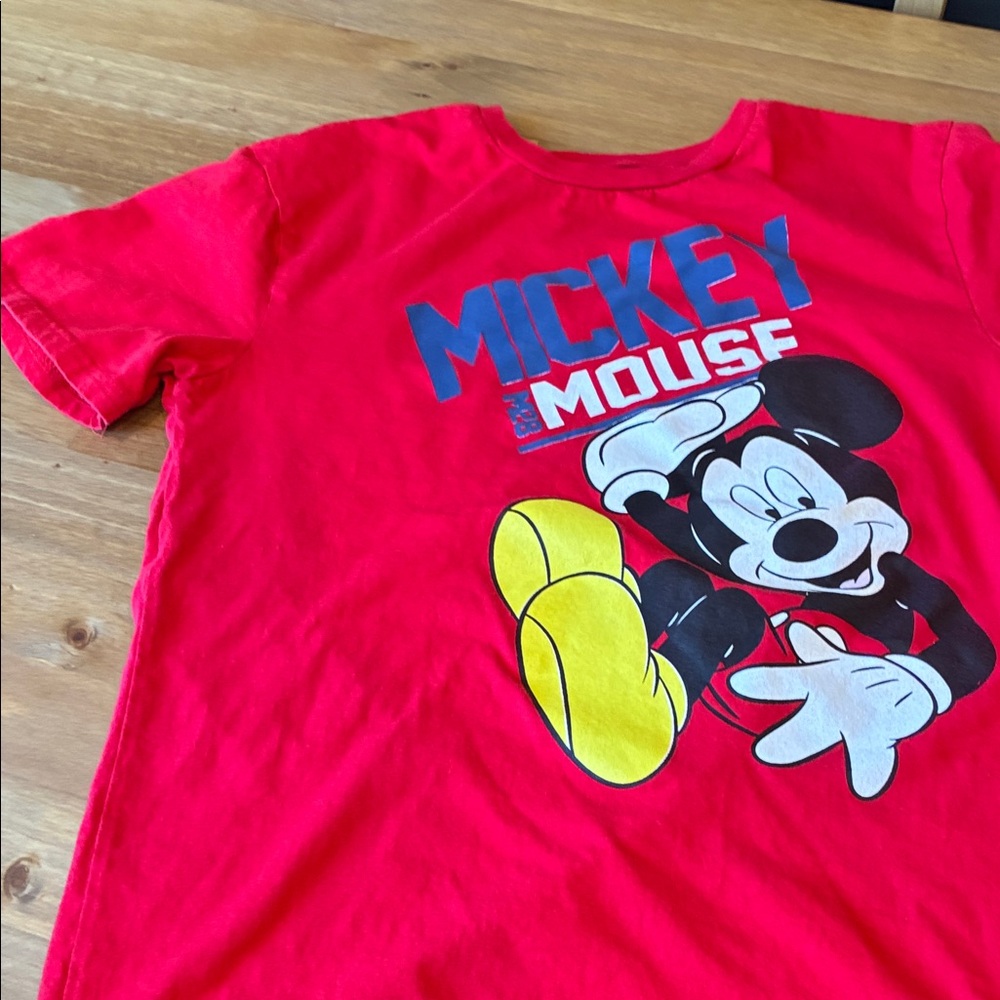 Disney Red Mickey Mouse Kids Short Sleeve Tee